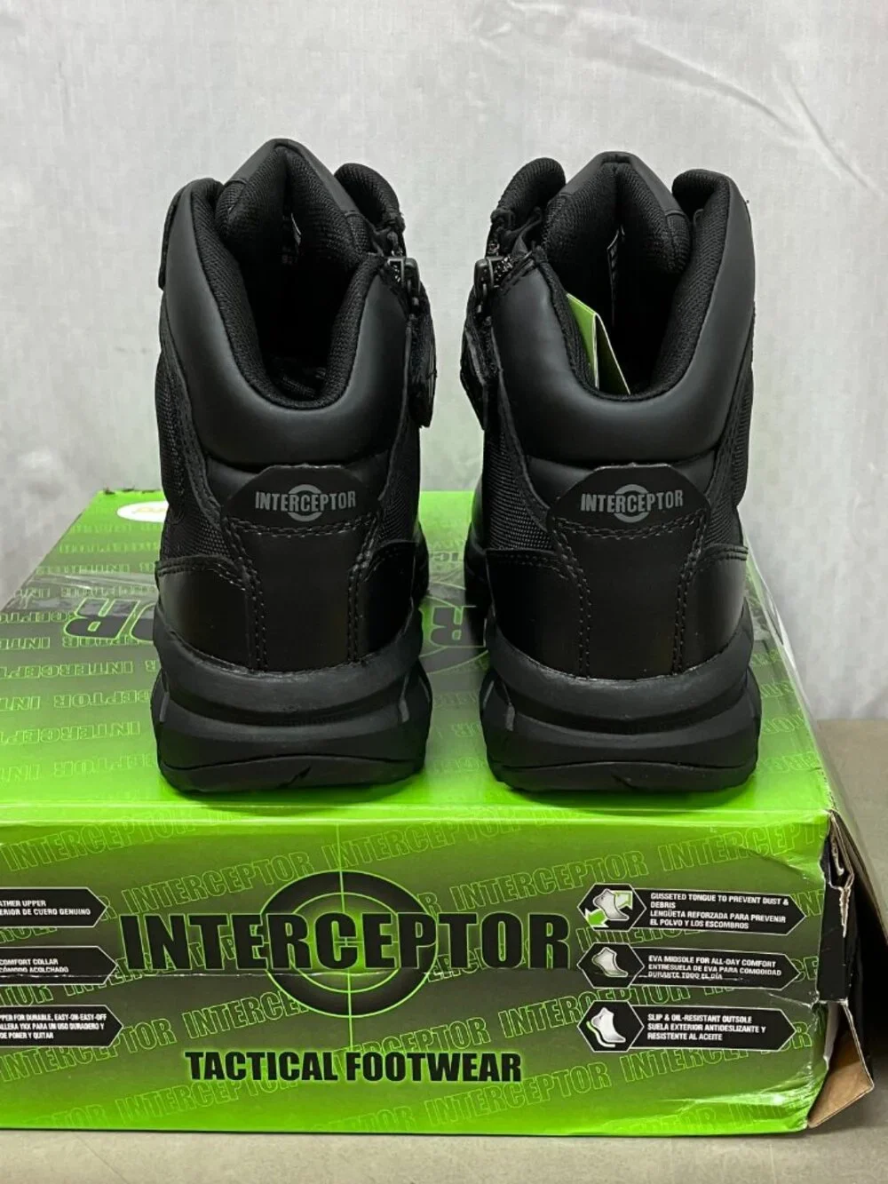 NWT Interceptor Men's Litefast Zippered 7.5 Soft Toe Tactical Boots